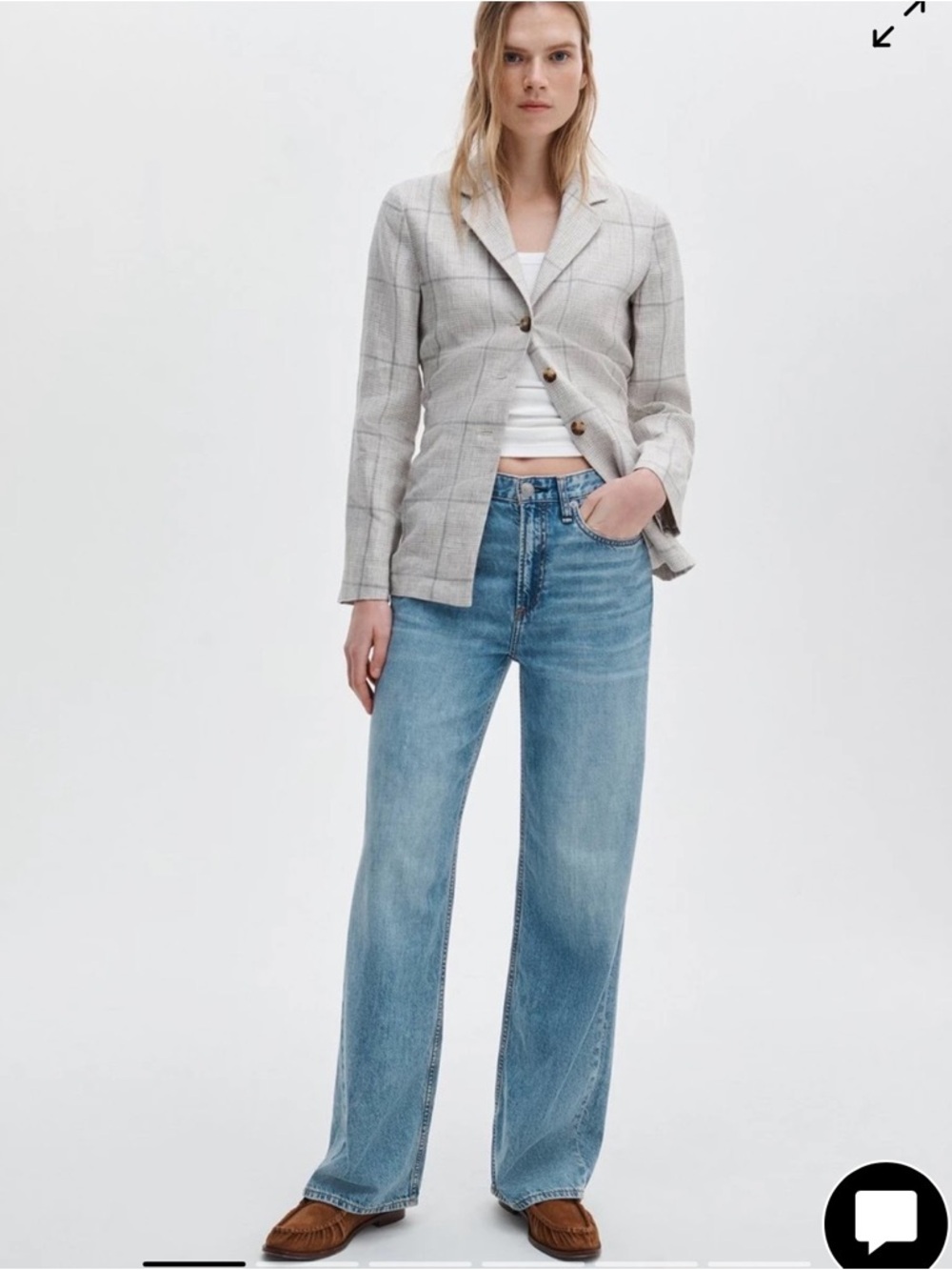 NWOT Rag and Bone Logan Featherweight Audrey Wide Leg Denim Jeans
